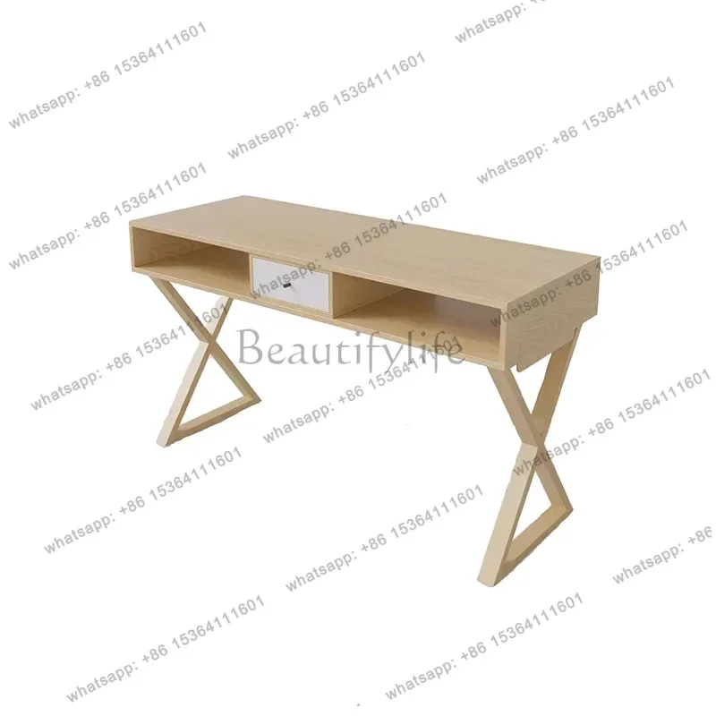 FG Modern Rustic Manicure Table Eclectic Trendy Minimalist Unique Nail Table With Storage Multifunctional Mesa Manicura Furnitur
