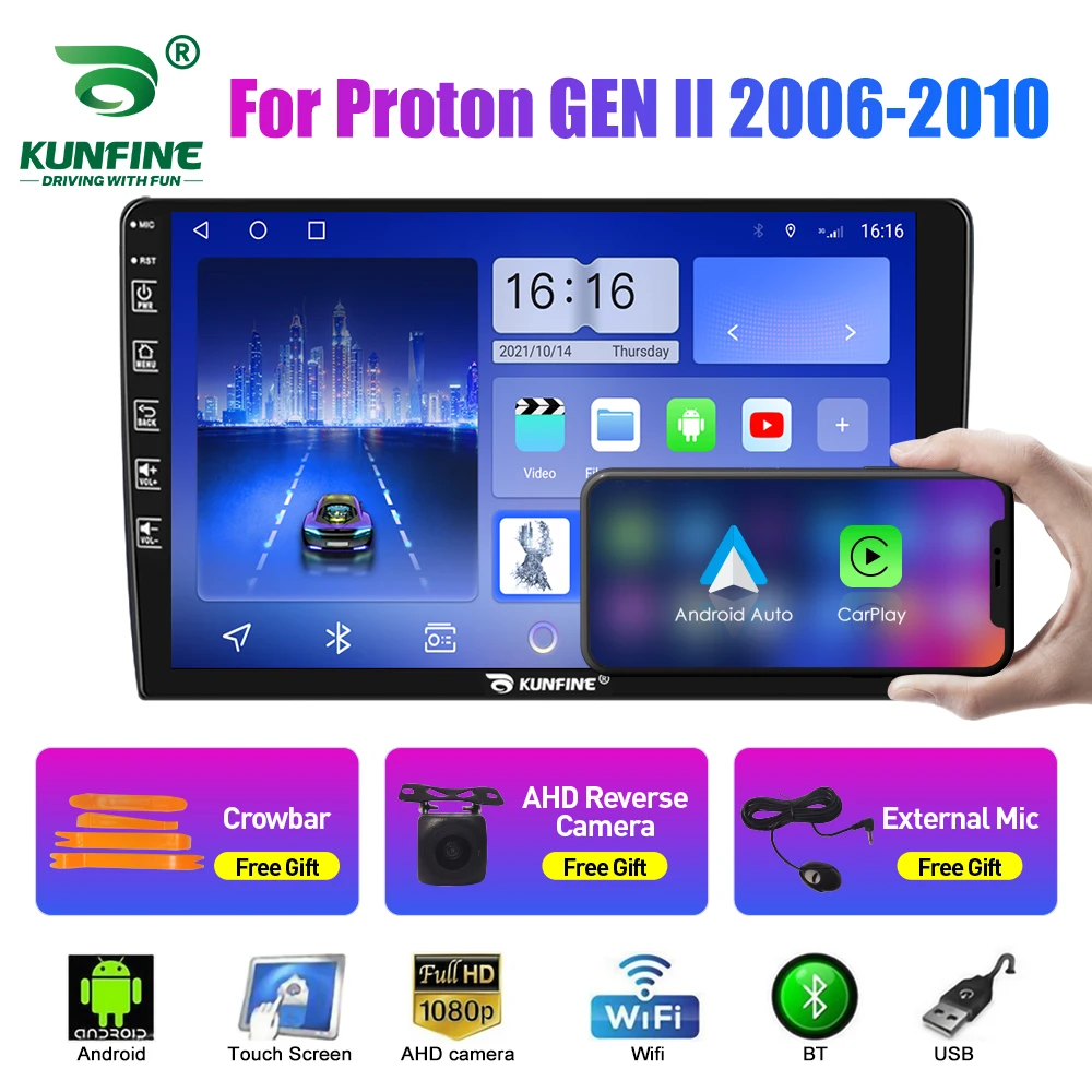 

2Din Android автомобильный радиоприемник для Proton GEN II 2006-2 аудио мультимедийный плеер Carplay GPS навигация стерео Android авто Wi-Fi головное устройство