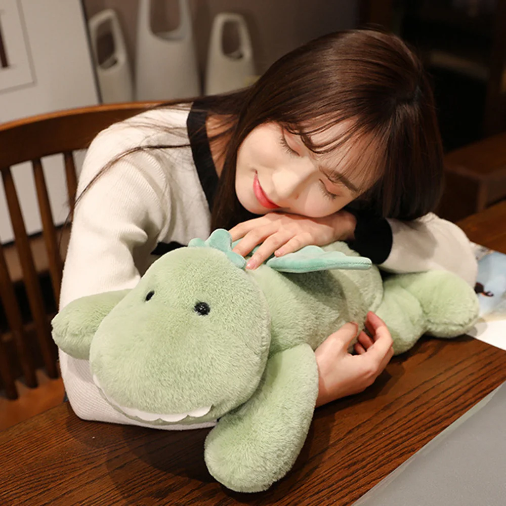 Creative Cartoon Plush Toy Green Dinosaur With Wings Stuffed Doll Kids Gifts