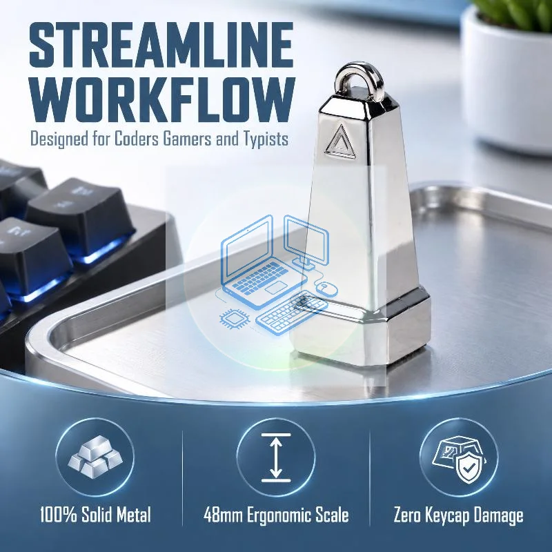 Alloy Keyboard Weight Key Presser, Adjustable Anti-Slip Settings, Zero Rebound Auto Key Holder for Gaming & Esports