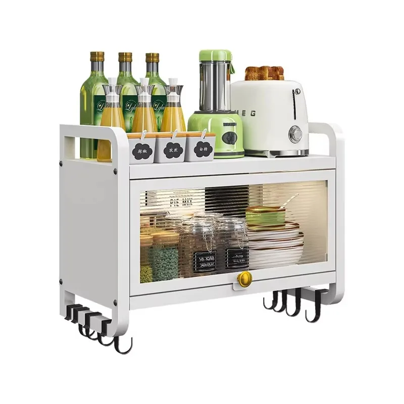 new-design-kitchen-seasoning-storage-wall-mounted-2-layer-metal-kitchen-spice-rack-with-cover