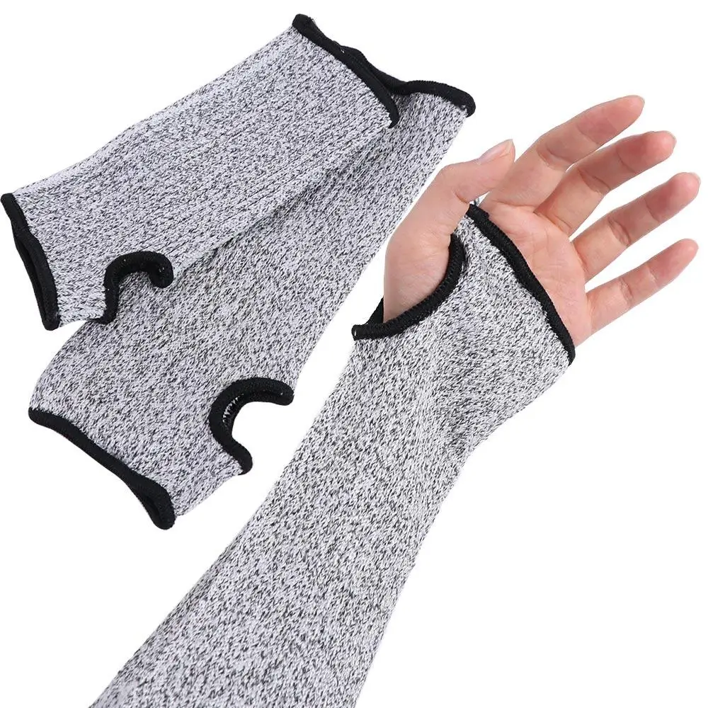 Thumb Hole 5 HPPE Cut-resistant Arm Sleeve Cut Resistant Bite Proof Safety Protecter Arm Sleeve 15/20/25/30/35/40/45cm