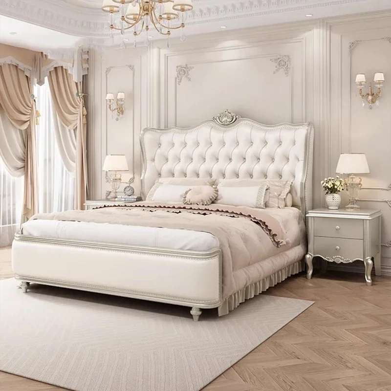 

European Bedroom Massage Bed Modern Princess Castle Sofa Headboards Loft Bed Luxury Double Letto Matrimoniale Trendy Furniture