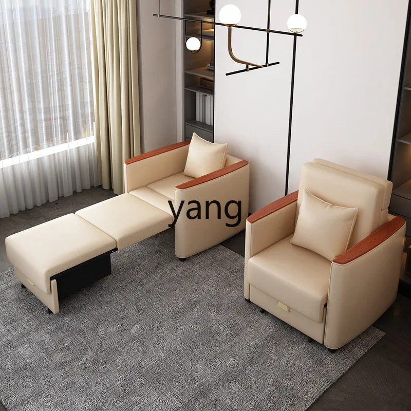 LMM dual-purpose foldable multi-functional leather art study office lunch break sofa chair manufacturer