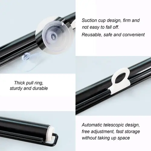 Imagen 2 del producto Parasol retráctil para ventana delantera, parabrisas telescópico, parasol Anti-UV para protección de pasajeros de camiones, alta definición