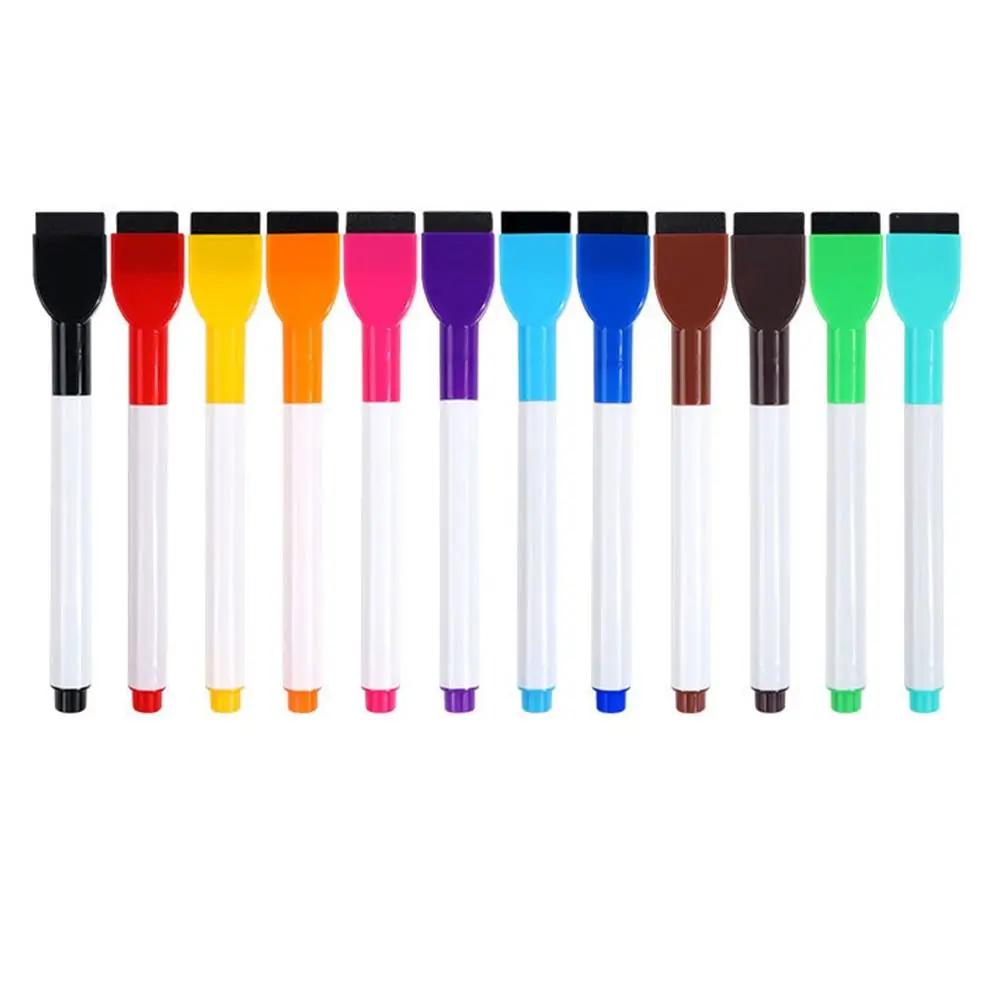 High Quality Erasable Whiteboard Pen Multi-Color Whiteboard Graffiti Highlighters Built In Eraser Art Drawing Pen School Office