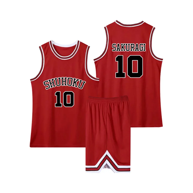 Anime Slam Dunk Cosplay Shohoku Jersey Sakuragi Hanamichi Cosplay Vest Kaede Rukawa Cosplay basket Jersey Slam Dunk Top