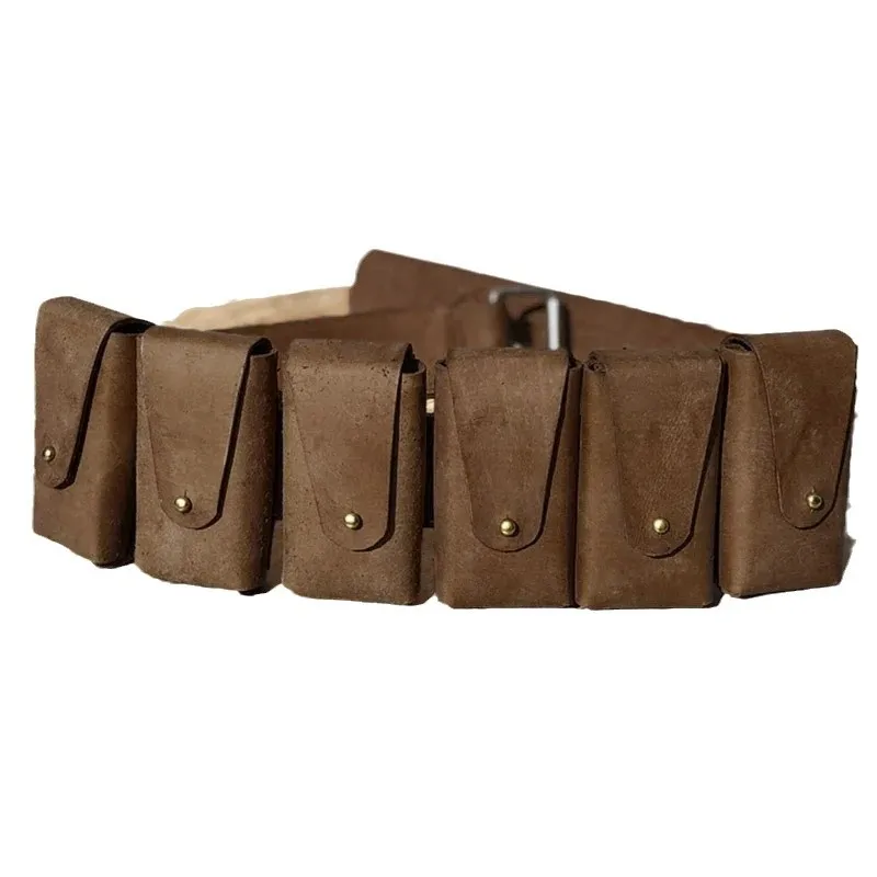 Nuevo Steampunk tosken arena personas cinturón de cuero bolsa caballería bandolera cartucho bolsa faja Cosplay accesorio de disfraz riñonera