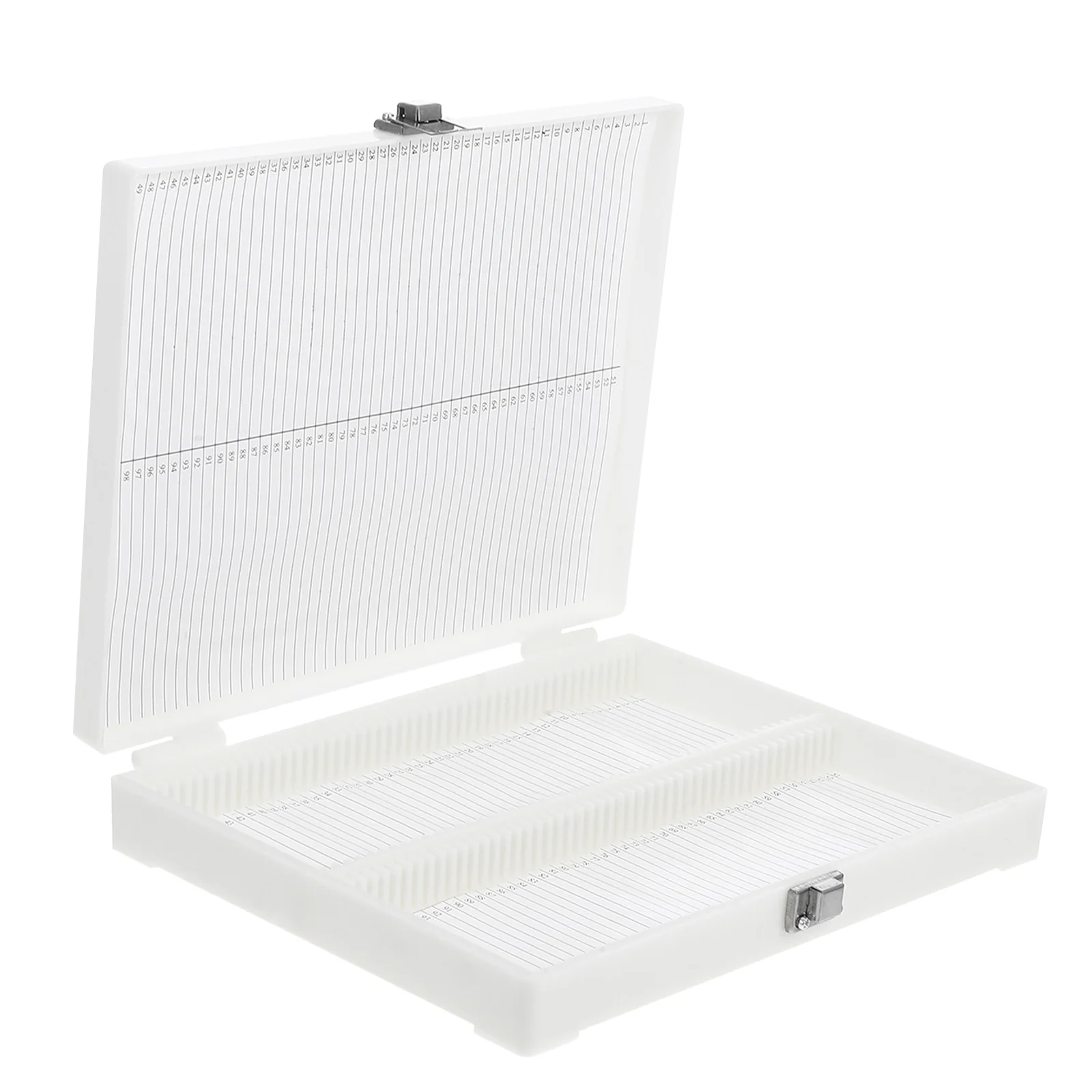 

Specimen Box Microscope Storage Organizer Stainless Steel Lock Compact Holder Laboratory Slide Case Reusable Slide
