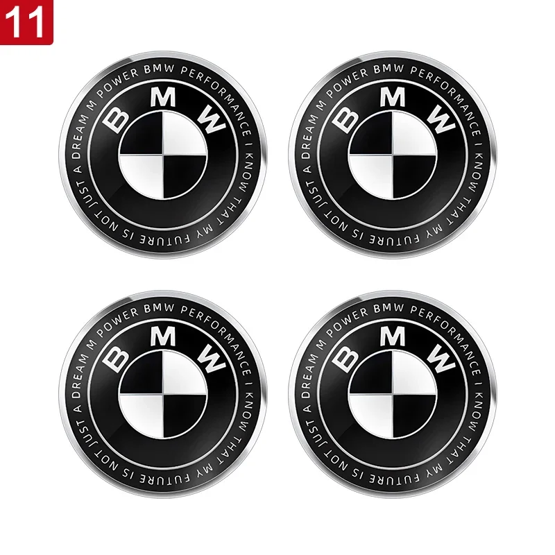 4PCS 56MM 60MM 65MM Car Emblem Wheel Center Hub Caps Stickers for BMW E28 E32 E34 E53 E64 F10 F20 F30 X1 X3 X5 X6 E71 E90 E91