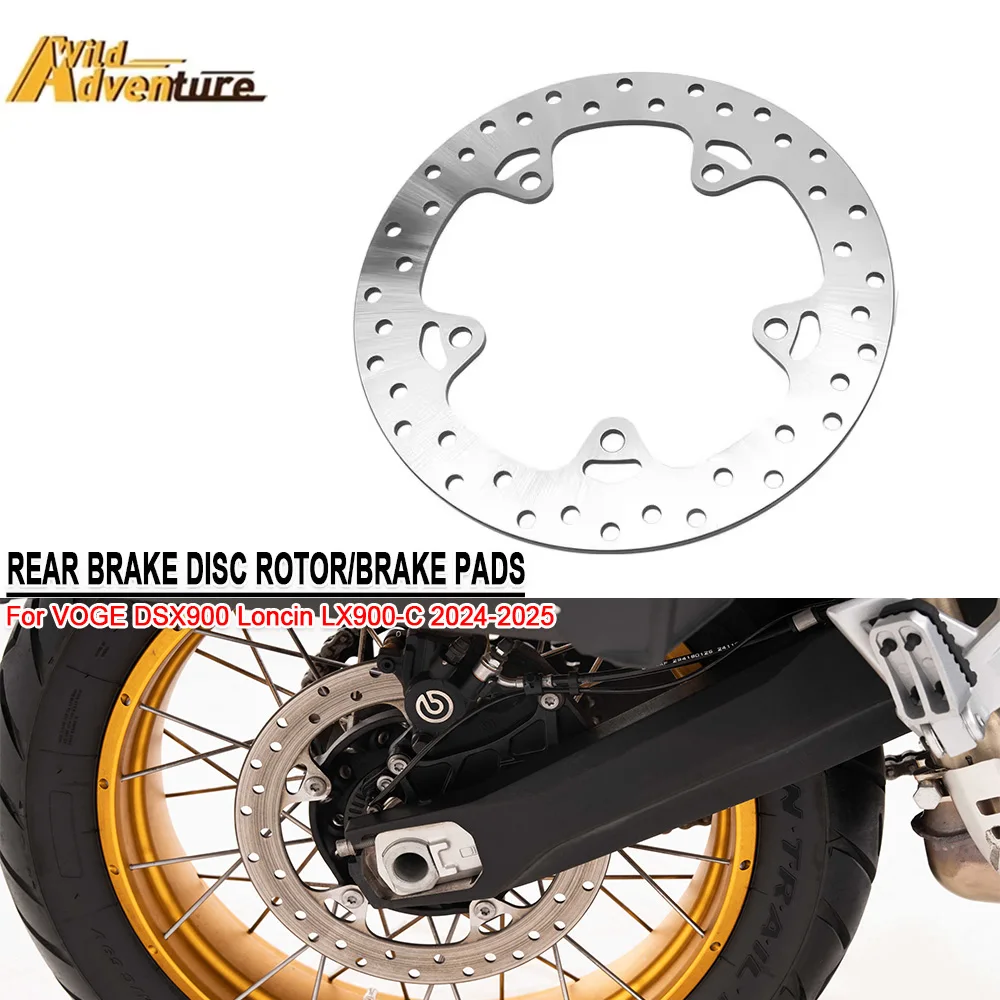 DSX900 DS900X Motorcycle Rear Brake Disc For VOGE DSX900 DS900 X 900 DSX 900 Loncin LX900-C Rotor Rear Brake Sport Brakes Rotors