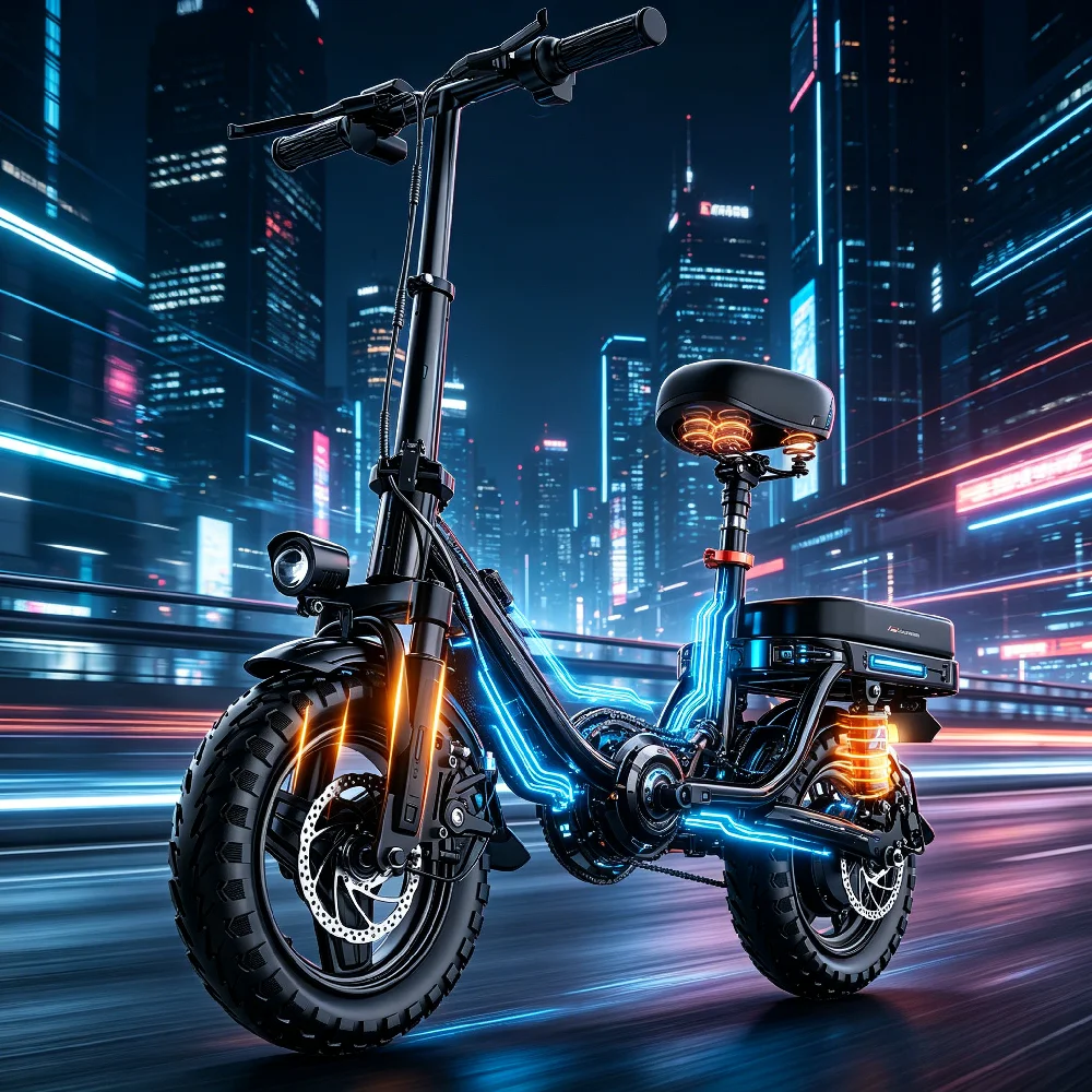 14 Inch 750W Adult Electric Bike UL2849 Certified,Original Adjustable Seat Front Brake,Urban Commute Ebike US Local Shipping