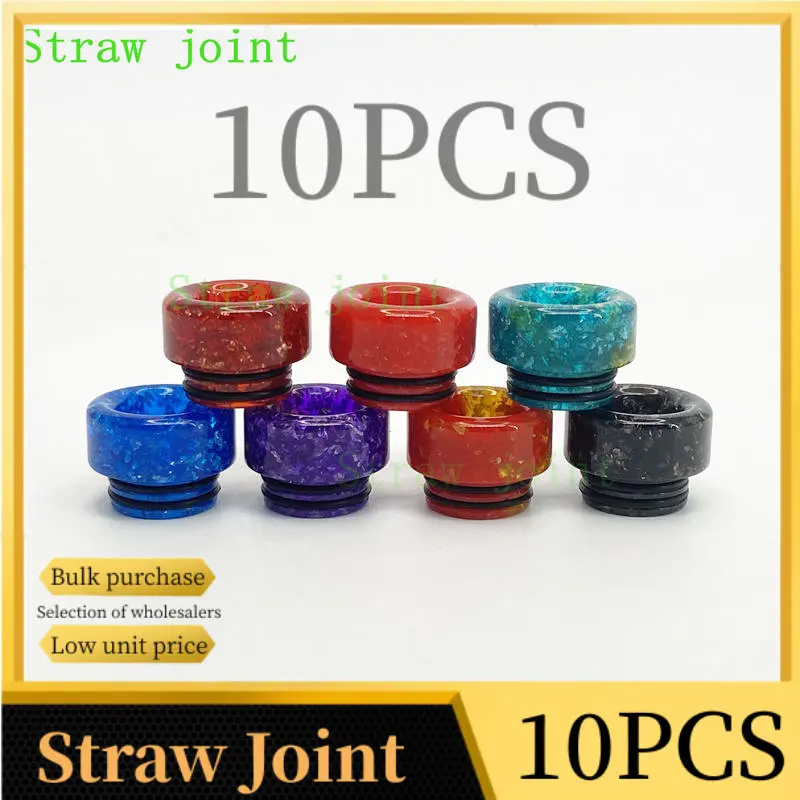 10PCS 810 Random Color Resin Straw Joint