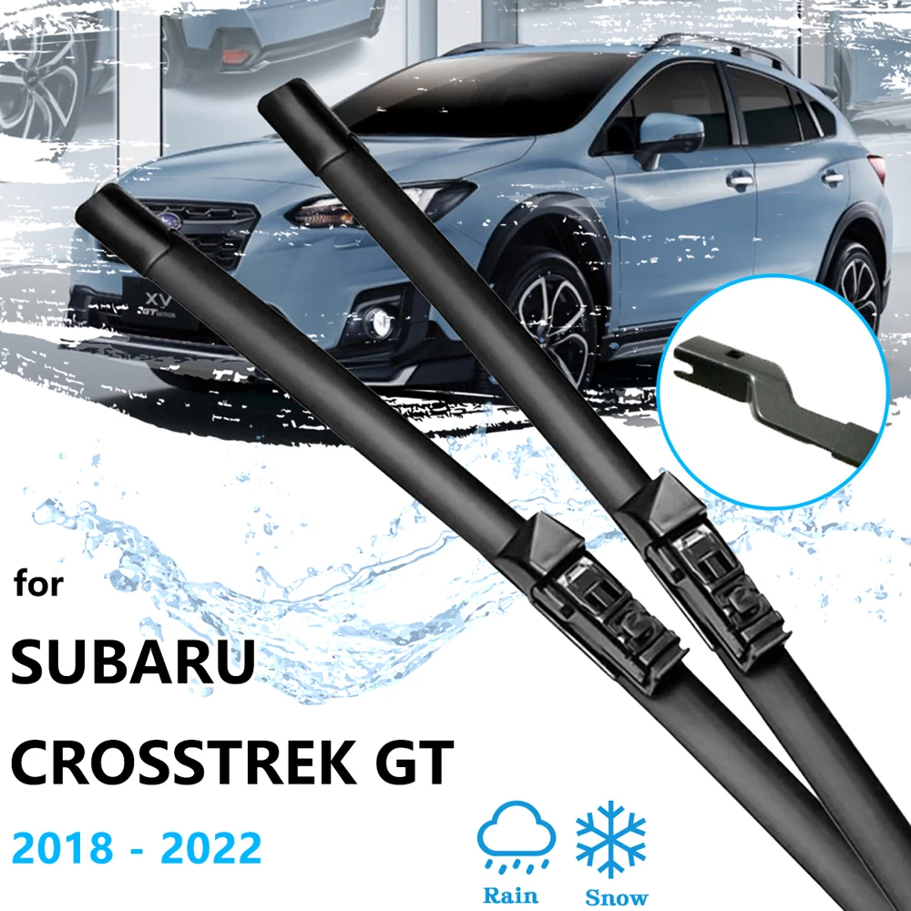 For Subaru Crosstrek XV GT MK2 2018~2022 Front Rear Set Windshield Windscreen Wiper Blades Cleaning Replacement Car Accessories