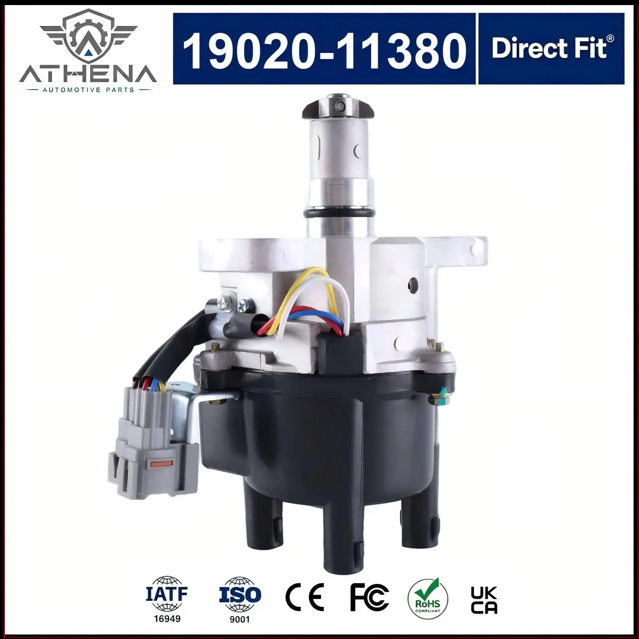 19020-11380 19020-11430 Ignition Distributor 2+4 Pin Assembly For Toyota Starlet EP91 Corolla EE101 4E-FE 1.3L Engine 1992-1997