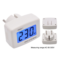 DM55-1 LCD Display Digital Plug AC 80- 300V Voltmeter Electric US EU Socket Plug Volt Voltage Power Meter Tester 220V