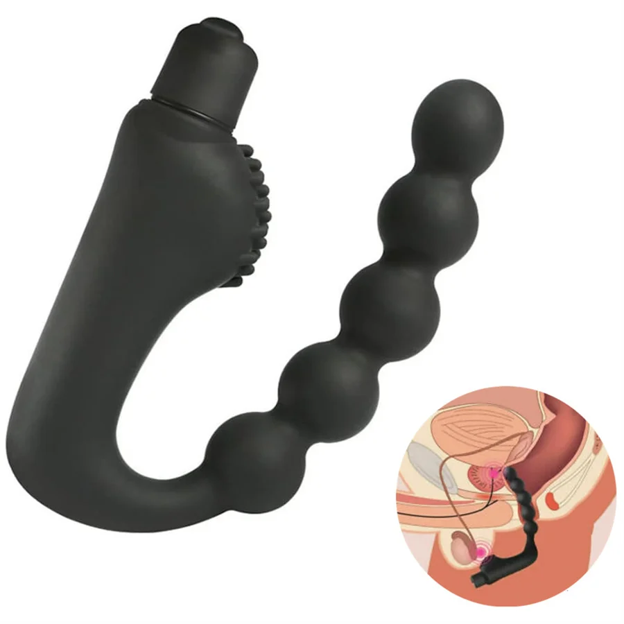 Portable Vibrating Anal Beads G-Spot Bullet Vibrator Anal Vibrator Buttplug Prostate Massage Masturbator Sex Toys For Men