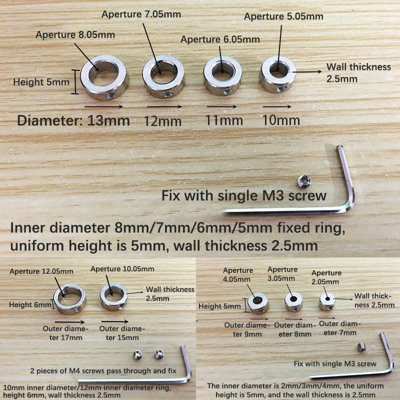 Limitador de broca para madeira, Depth Stop Collars, Positioner Limit Ring, Ferramentas de carpintaria, Ferramentas Acessórios, 2mm-12mm