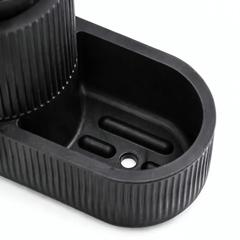 Countertop Soap Dispenser Set With Sponge Caddy Black Resin Kitchen Sink Organizer Manual Liquid Pump Dishwashing Accessory