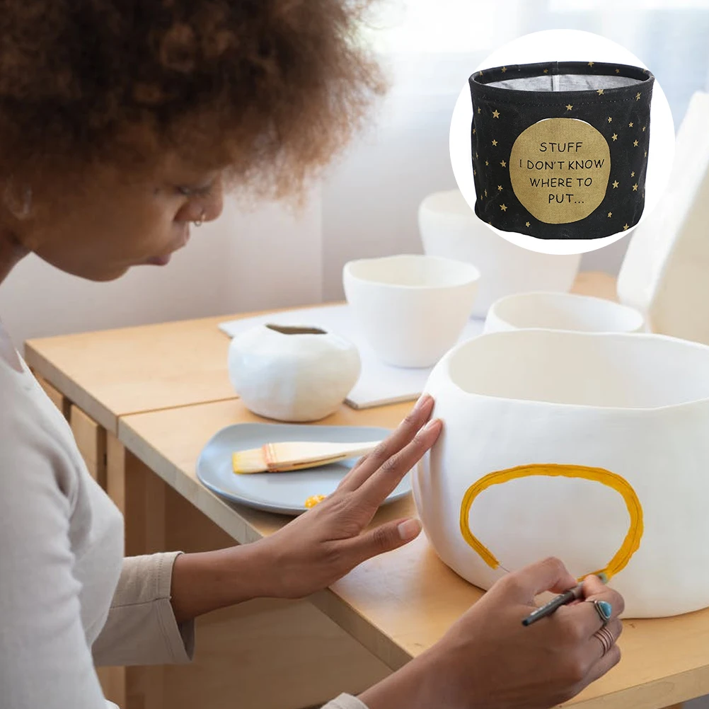 

1Pcs Fabric Desktop Storage Box Long Lasting Use Closet Floor Organizer Practical Decorative Gift Storage Basket