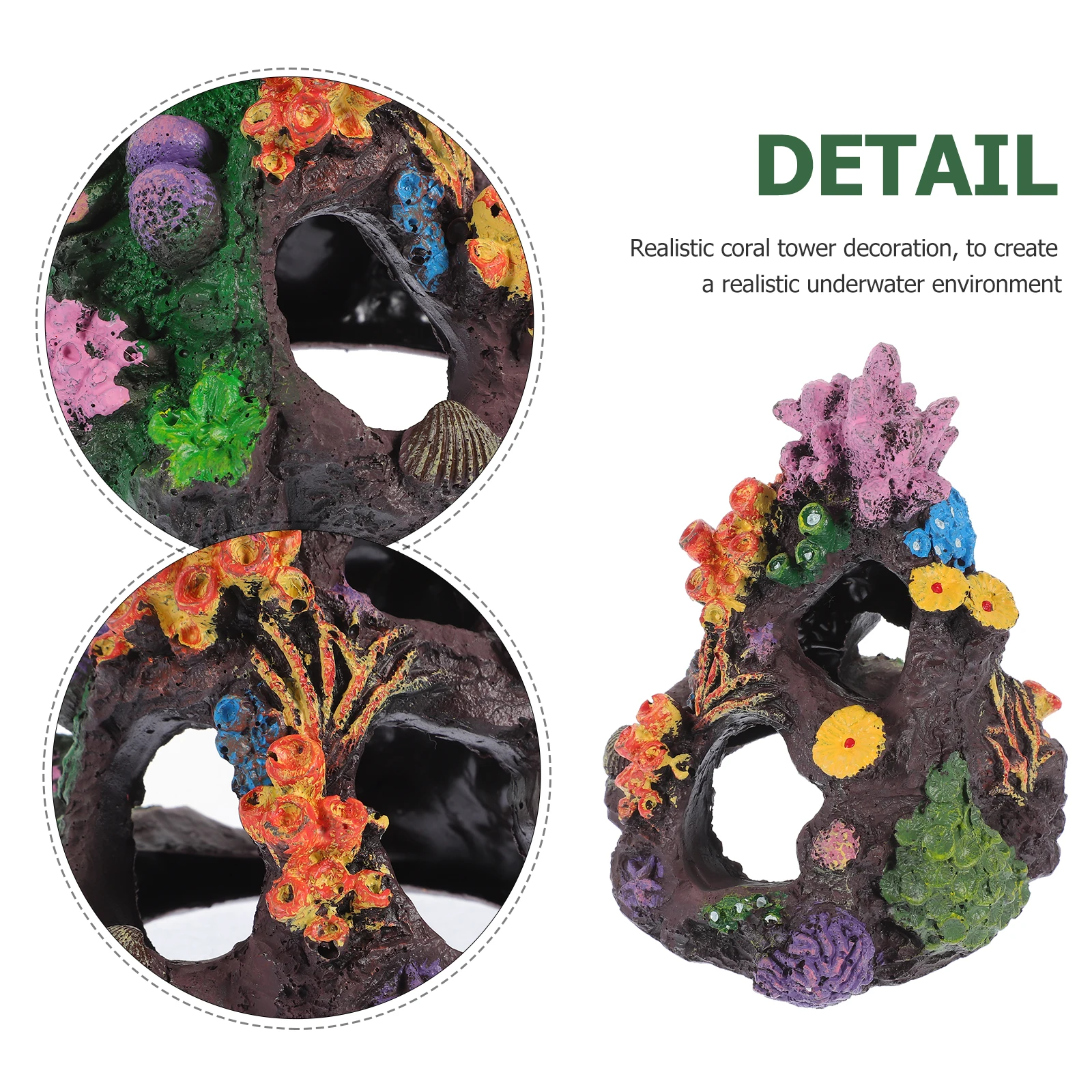 

5 Pcs Coral Tower Water Meal Fish Tank Accessory Plants Artificial Aquarium Landscaping Decor Plastic Desktop