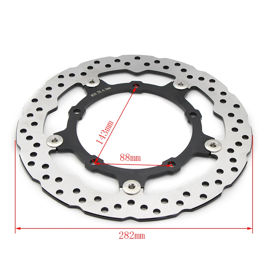 282mm Front Brake Disc For YAMAHA MT-07 689cc MT-07A 689cc MT-07 Motocage ABS 689cc MT-07 Motocage Non ABS 689cc 2 Cyl