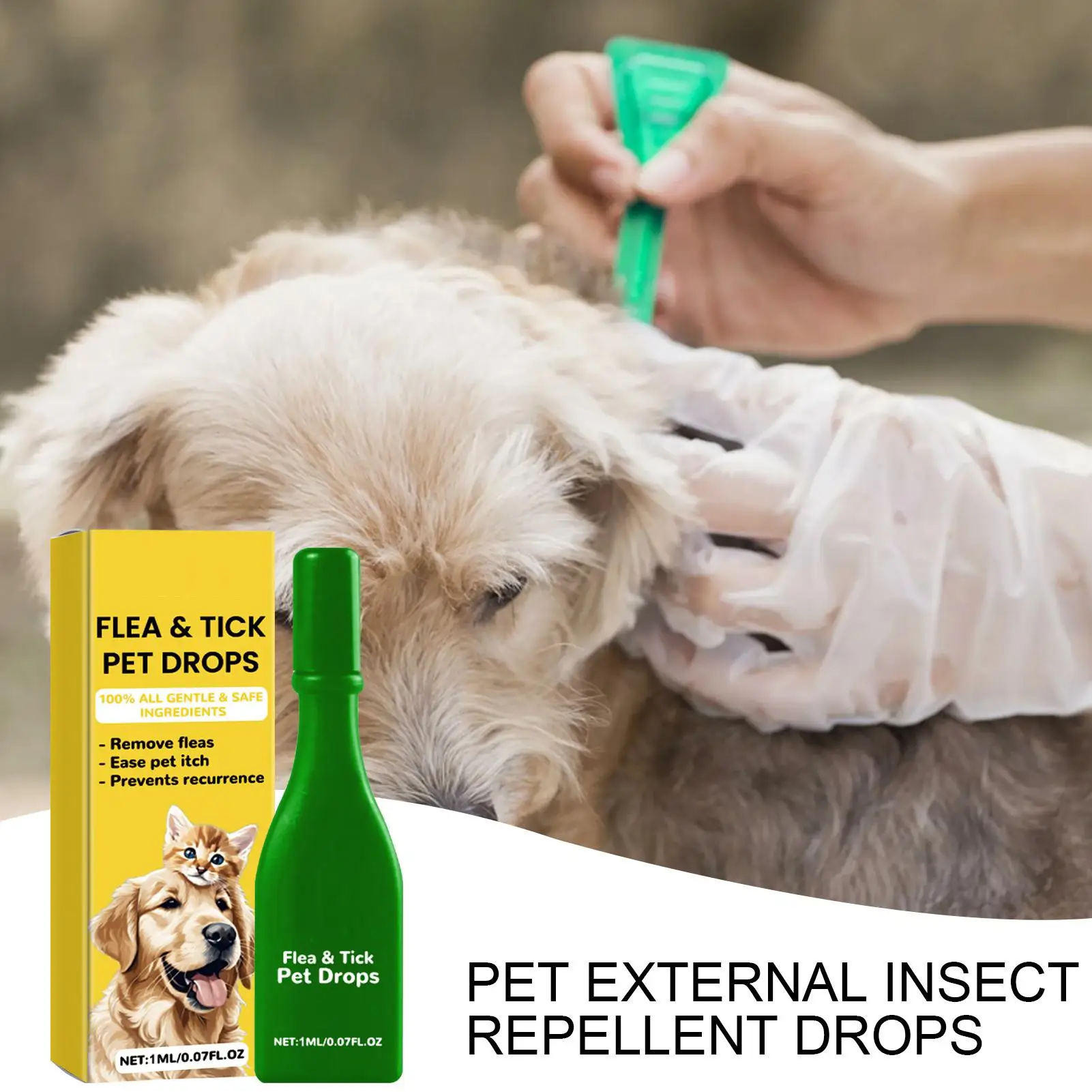 Cat Anti Flea Drops Flea Lice Remove Relieve Skin Itching External Insect Repellent Deworming Supplies Pet Tick Treatment Drops