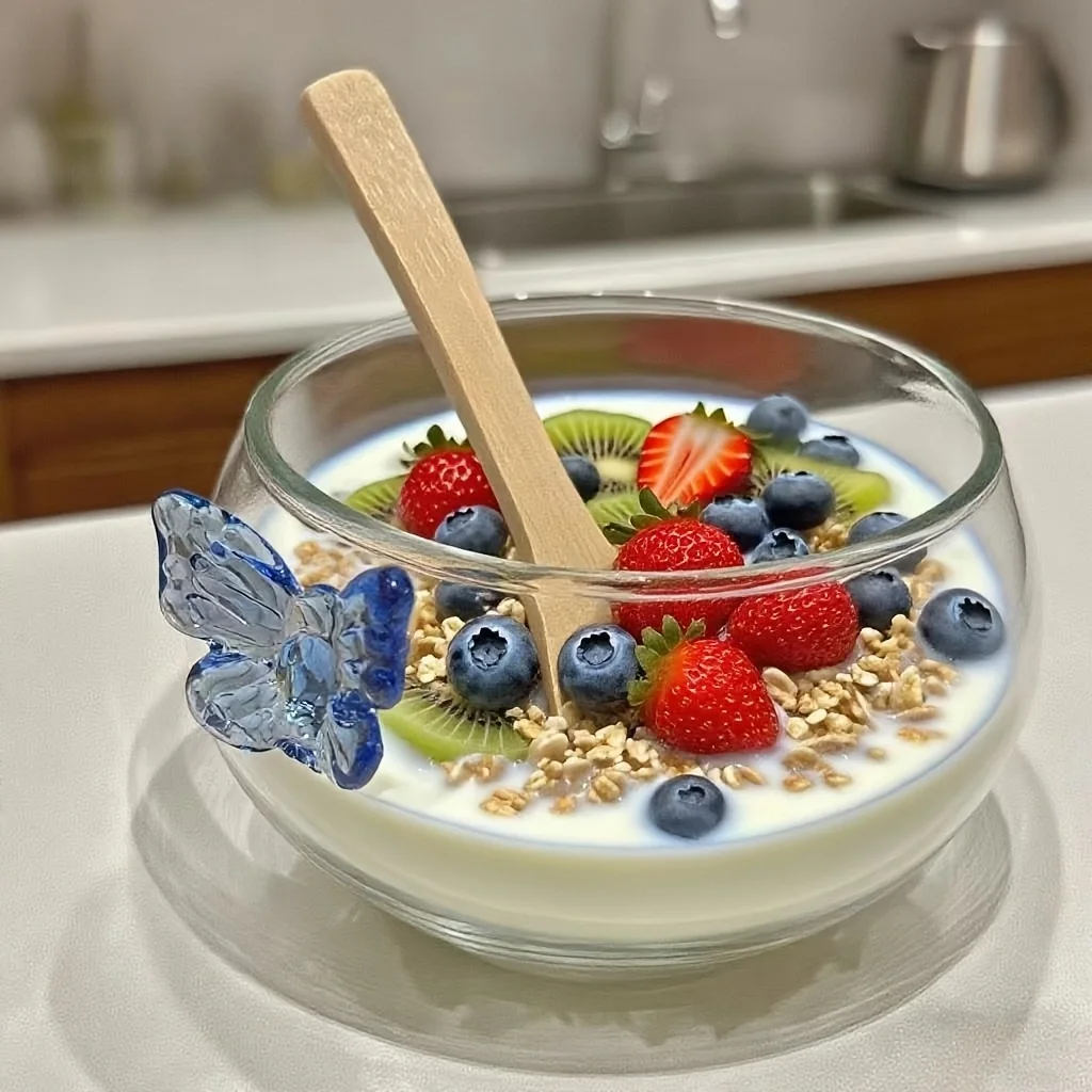 1Pcs-Glass Salad Bowl, Kitchen Glass Container, Glass Food Container, Kitchen Meal Container, Transparent Borosilicate Glass Fruit Bowl and Sandwich Bowl, Capacity 500ml with Bamboo Spoon, Suitable for Microwave and Dishwasher view 6