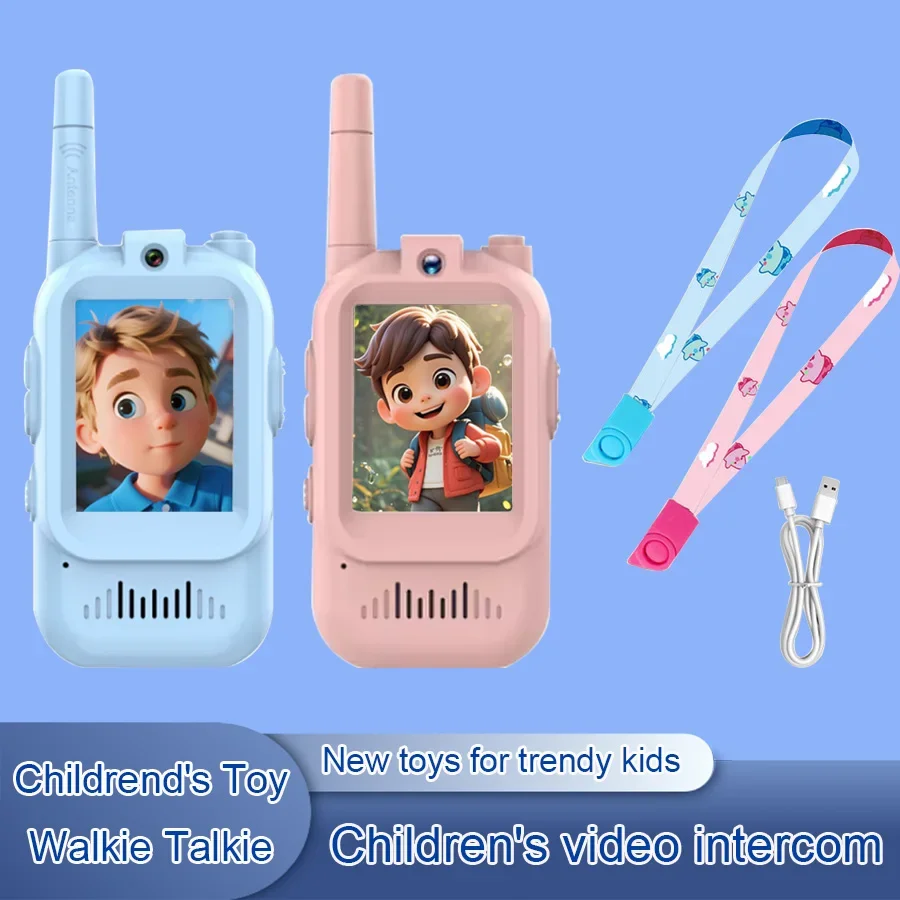 子供用トランシーバー、2個セット、高画質カメラ、400メートル通信範囲、休日や誕生日プレゼントに最適