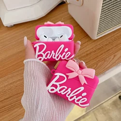 Barbie-Étui pour écouteurs en silicone rose pour filles, étui Airpods Pro 2, étui Airpods 3, étui Airpods 2022, étui Airpods Pro 1/2