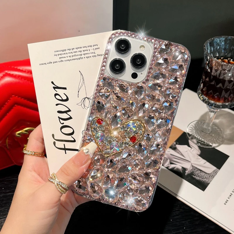 Glitter Diamond Pattern Phone Case for Samsung A50, A70S, A52, 71, A51, A72, A73, A53, A33, Crystal Phone Case