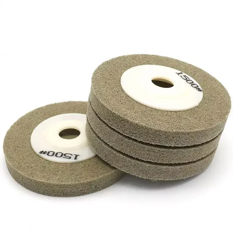 【From China】1pcs 100mm Nylon Resin Polishing Wheel 60-1500 Grit Fiber Grinding Wheel Marble Granite Glass  Metal Grinding Disc