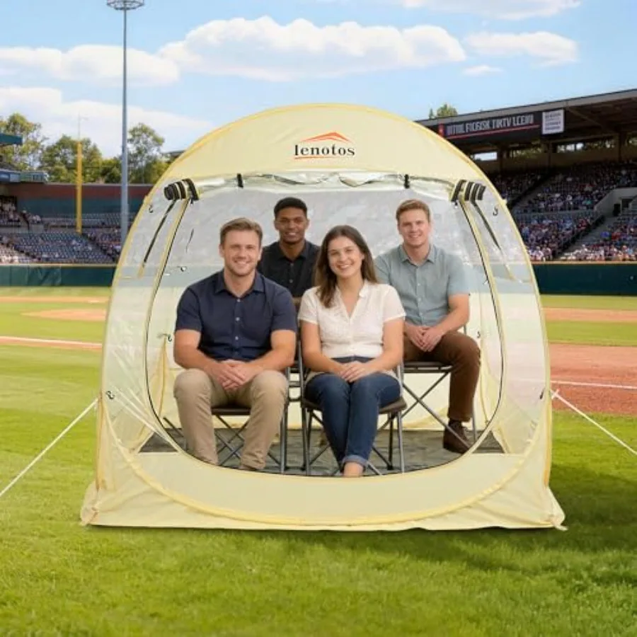 

Pop Up Sports Tent Instant Clear Bubble Tent with Removable Top Cover Outdoor All Weather Shelter for Watching Sports Cheering