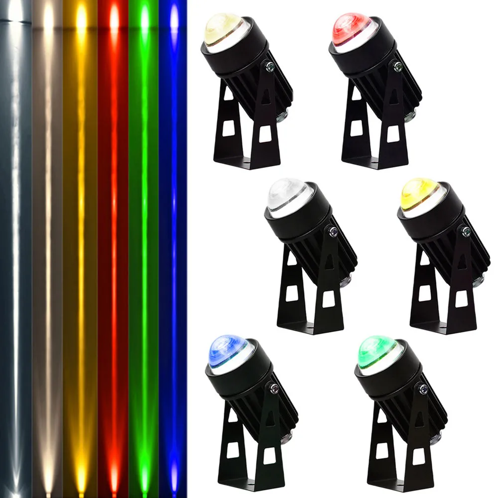 Outdoor IP65 Waterproof LED Wall Spotlights 3W 10W Landscape Lighting AC220V110V Red Green Blue RGB Spotlights a Beam of Light