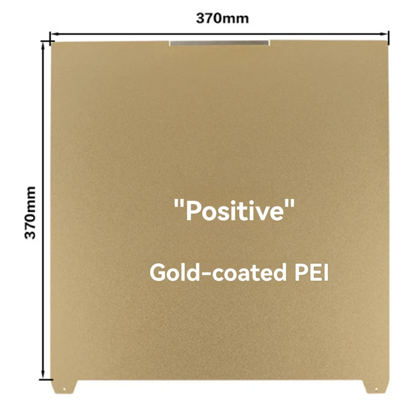 

370x370MM PEI Build Plate Heat Bed Double Sided Printing PEI Textured Steel Sheet for K2 Plus 3D Printer Part-ABVP