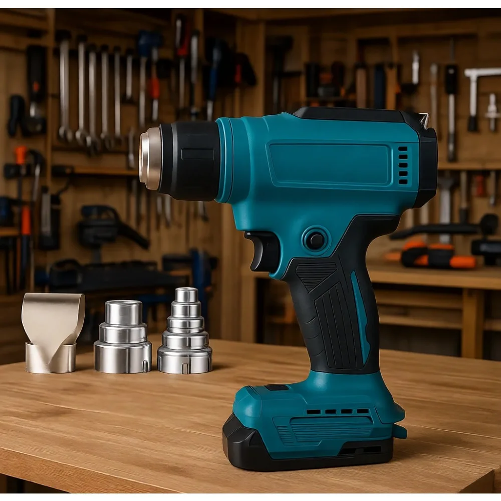 

Беспроводной термофен Max 1202 ° Быстронагревающийся мощный нагреватель с защитой от перегрузки для термоусадочной трубки и виниловой пленки