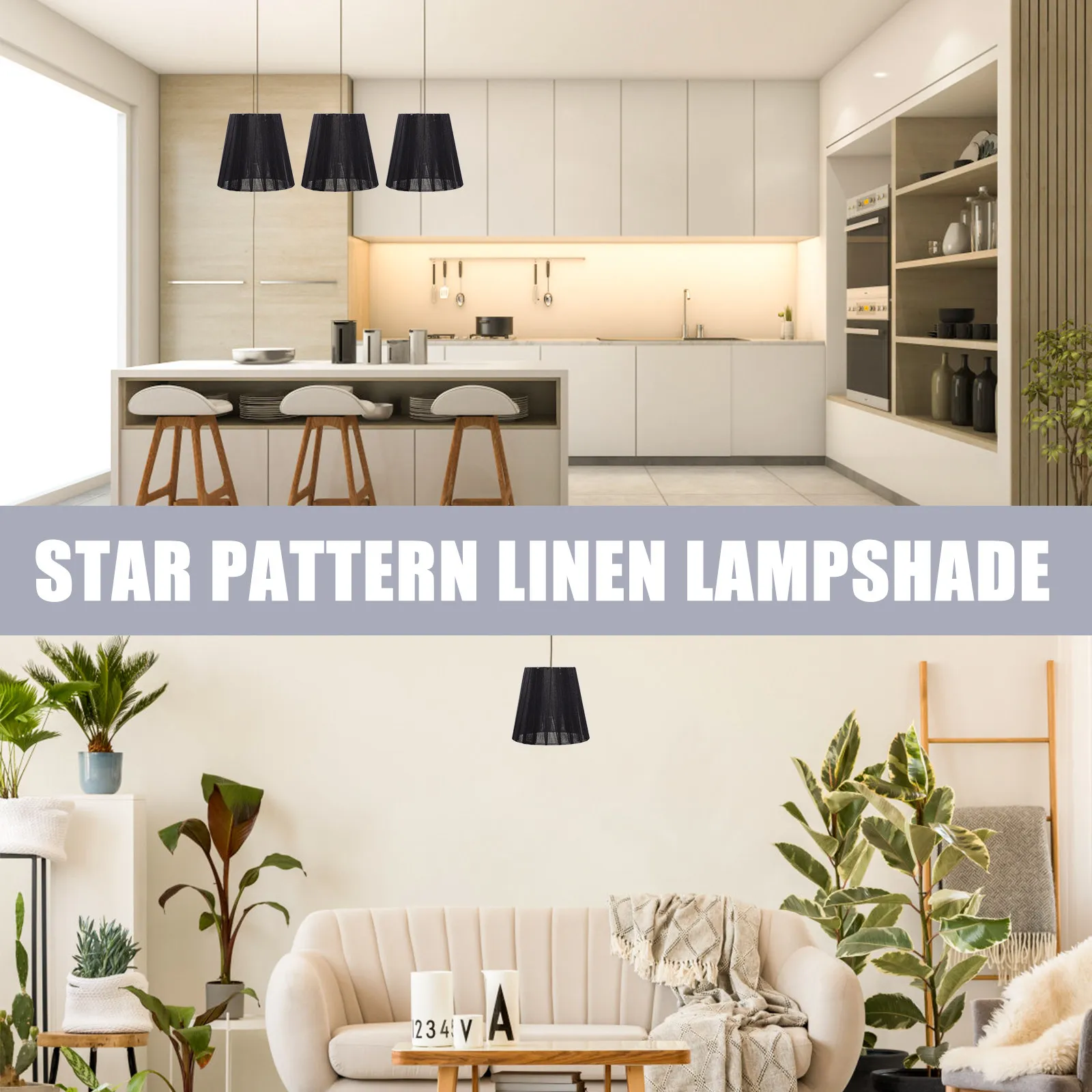 2Pcs Clip-on Light Shade Cloth Art Lampshade Dustproof Lamp Cover Suitable for Ceiling Wall Floor Lamps Warm Atmosphere