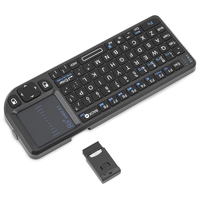 Rii X1 2.4GHz Black Mini Wireless Keyboard US/RU/ES/FR Air Mouse With Touchpad Remote Control For Android TV Box/PC/Laptop