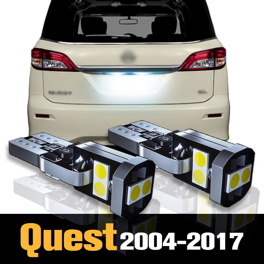 

2pcs Canbus LED License Plate Light Lamp Accessories For Nissan Quest 2004-2017 2008 2009 2010 2011 2012 2013 2014 2015 2016