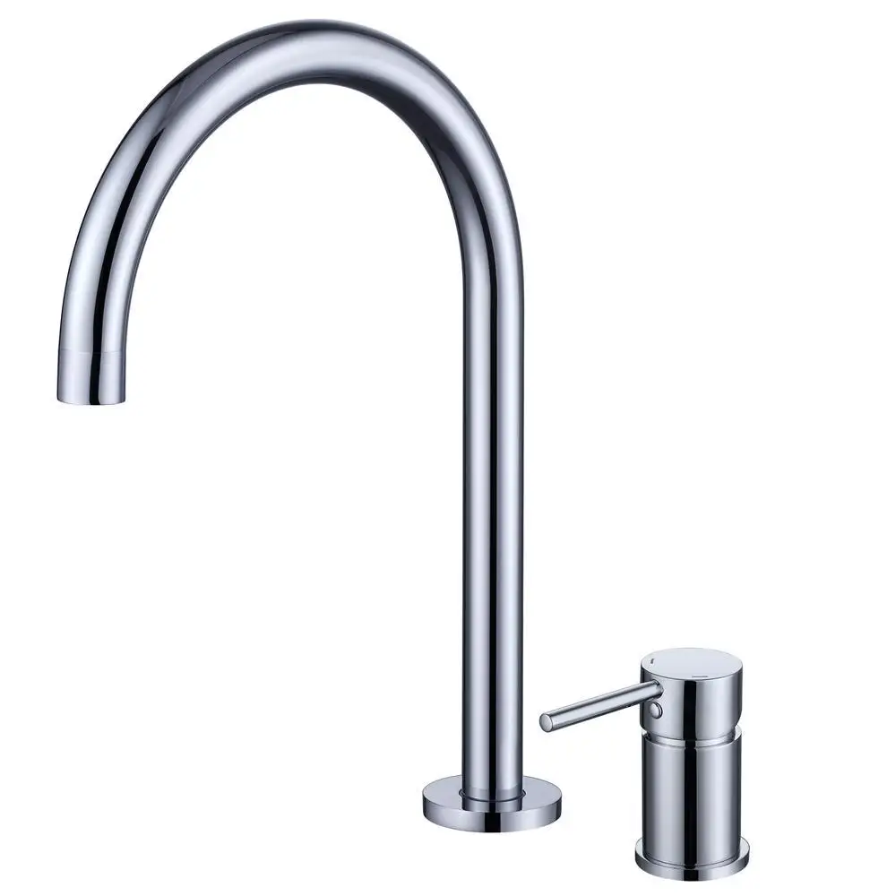 Minimalist Design Brass Basin Faucet Deck Mounted kitchen Sink Faucet 2 Hole Split Type Hot Cold Water Tap Basin Faucet