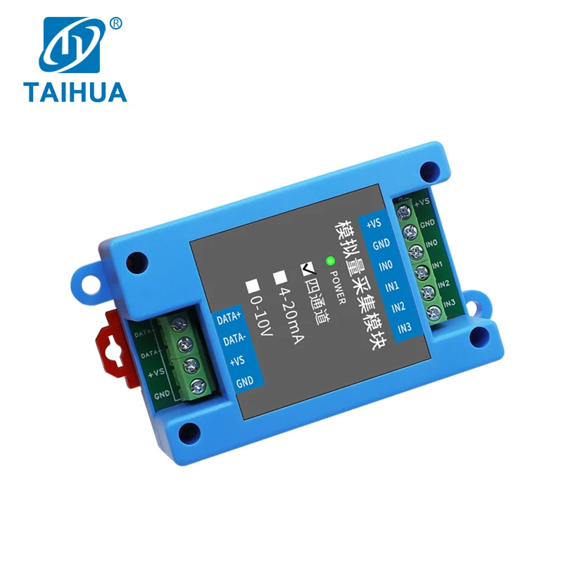 아날로그 데이터 수집 모듈 0-10V 4-20mA 입력 RS485 출력 Modbus RTU 프로토콜 산업 자동화 제어용