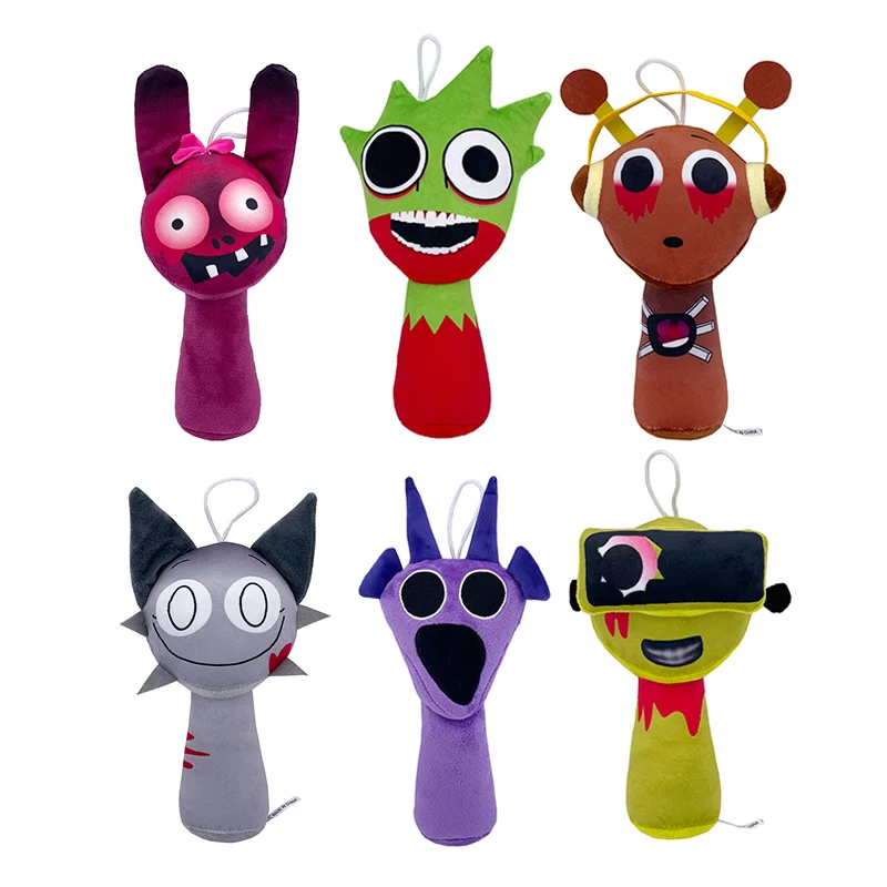 20cm Incredibox Sprunki Plush Game Deamond Dr. Harrison Qurst Wenda Gray Soft Doll Peripherals Cute Birthday Gift Toys Game Kids