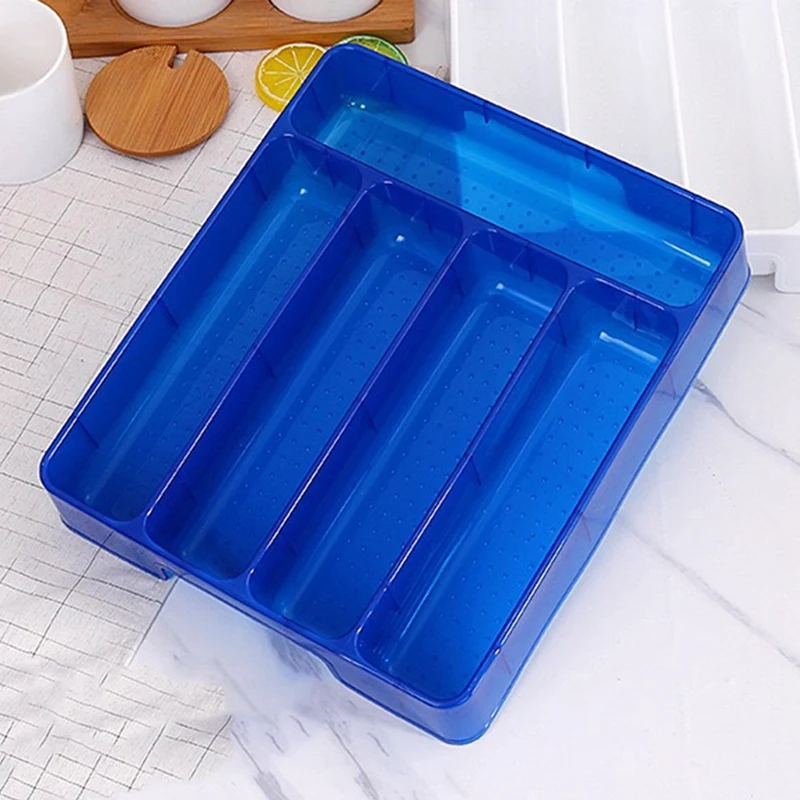 New Kitchen Drawer Organizer Tray Spoon Cutlery Separation Finishing Storage Box Cutlery Kitchen Storage Organization