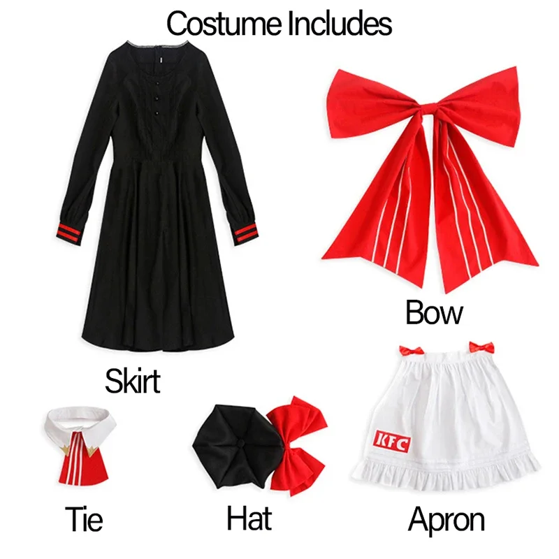 Anime Genshin Impact Noelle Cosplay Kostüm Mädchen Maid Kleid Bögen Mit Hut Frauen Lolita Uniform Halloween Karneval Party Anzug OA