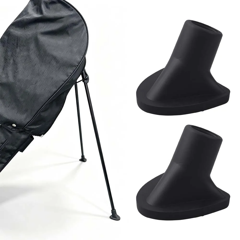 2Pcs Golf Bag Stand Feet Replacement 12mm Rubber Anti-Slip Tripod Leg Tips Serrated Base Golf Club Bag Repair Accessories