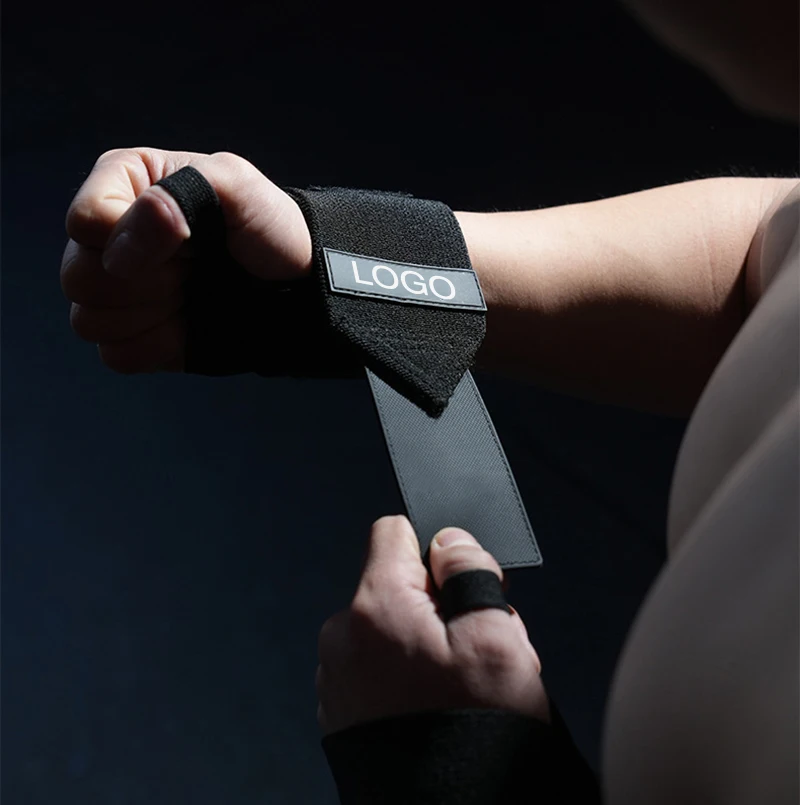 Black Soft Wrist Wrap for Weight Lifting,Wrist Support for Powerlifting,Wrist Straps,Gym Cross Training,Sports Safety