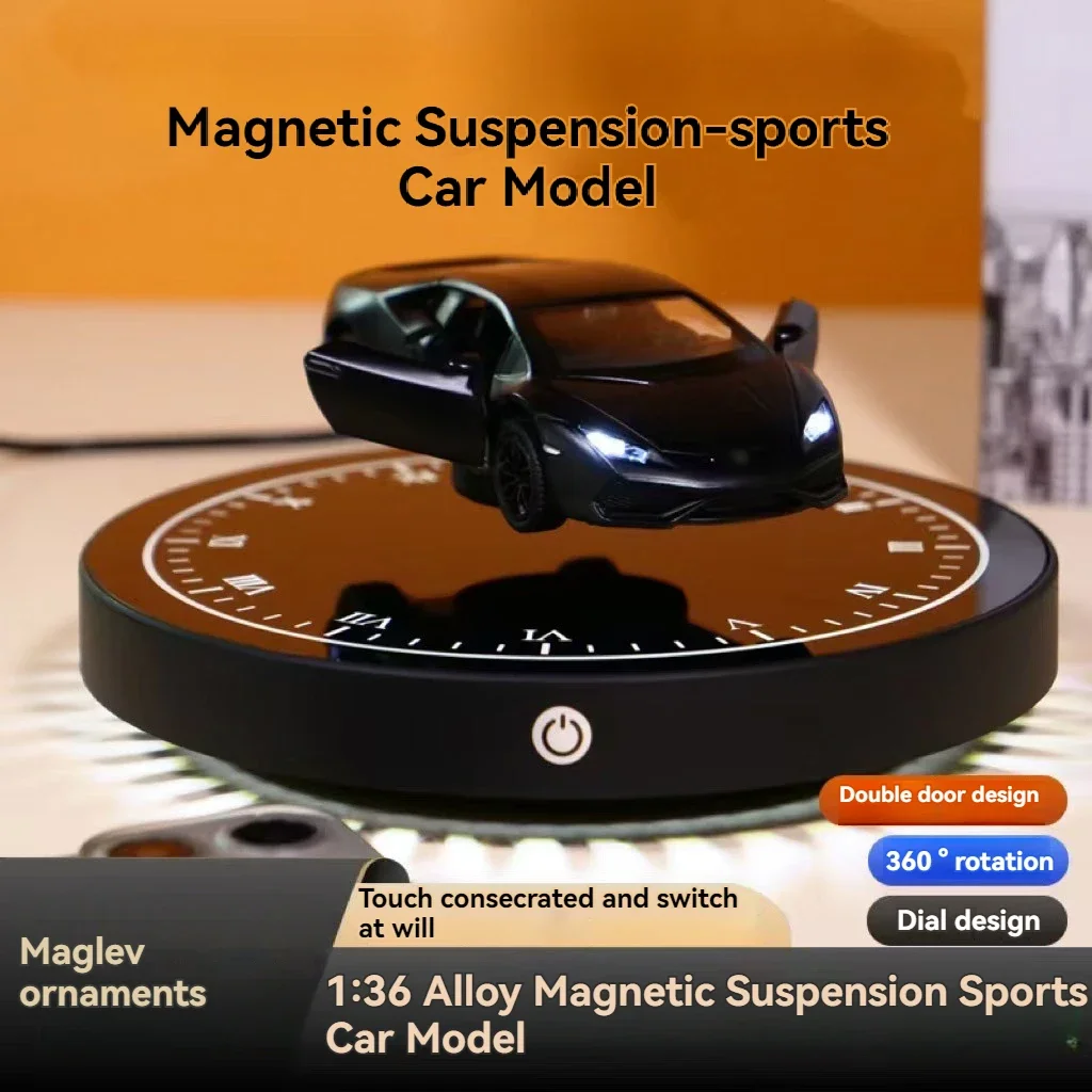 Magnetic Levitating Car Ornament, Creative Auto Spinning Model, Perfect Gift for Car Enthusiasts Kids and Men Modern Home Décor