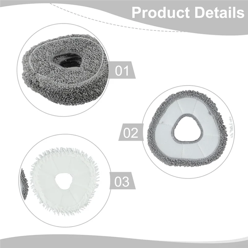 T27C 8 قطعة وسادات قماش ممسحة لـ Narwal FREO جهاز آلي لتنظيف الأتربة استبدال ممسحة قابلة للغسل