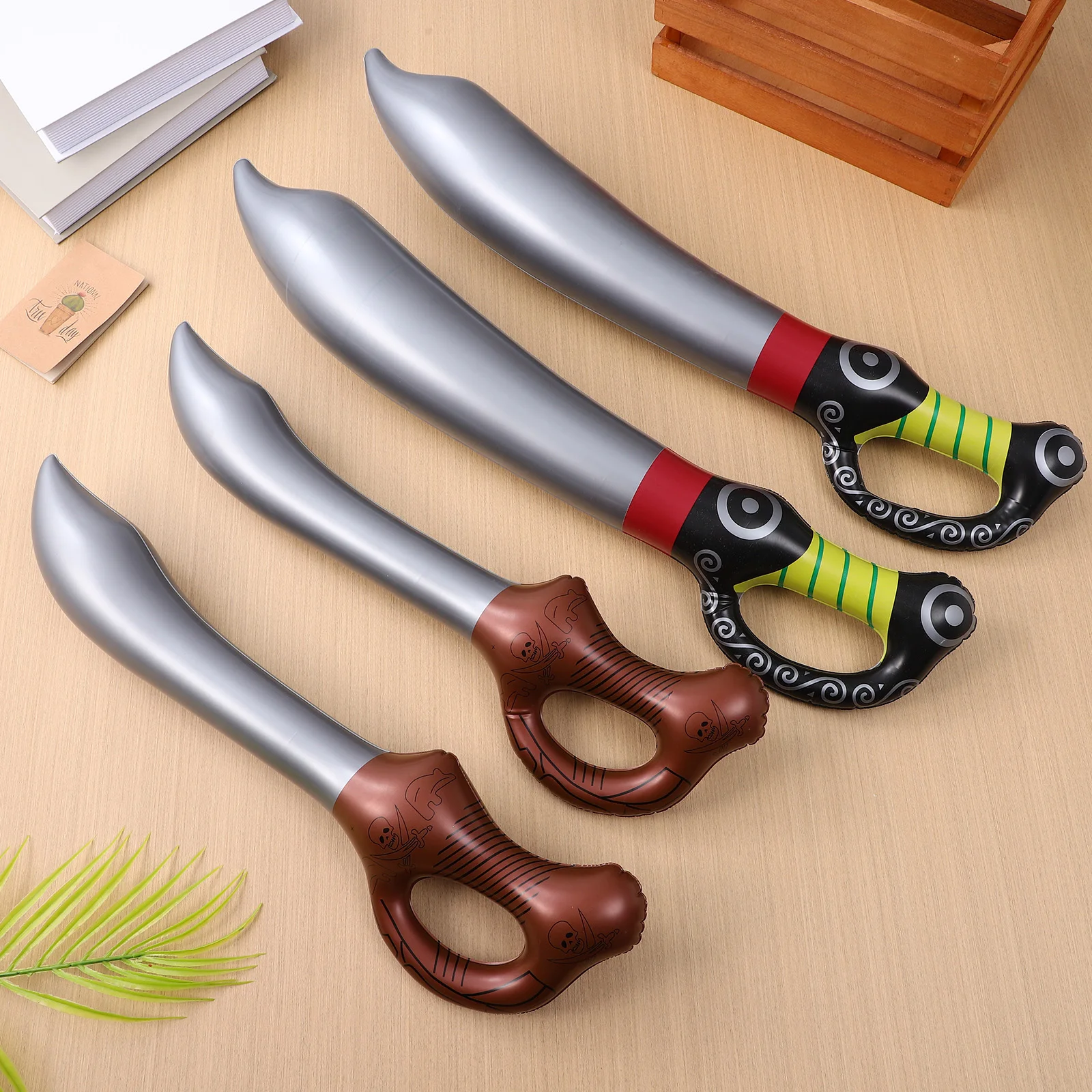 6 pezzi di spada da pirata gonfiabile facile da gonfiare per giochi di feste Giochi di finzione Avventure Idea regalo unica per tutte le età