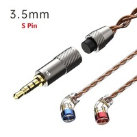 CVJ VS400 Headphone Cable Oxygen Free Copper 400 Core Upgraded IEM 3.5/2.5/4.4mm Wire 2Pin S QDC Suitable for KZ ZS10 Pro X AS24